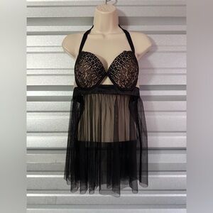 Victoria’s Secret Very Sexy Lace Babydoll Lace Push-up Lingerie Top Size 36D